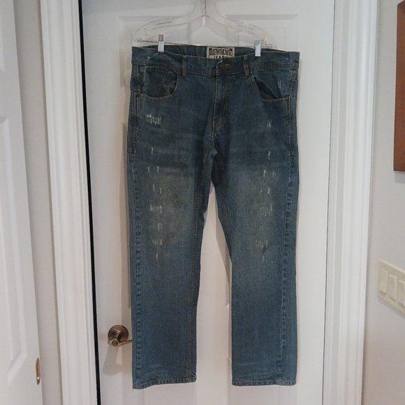 Revolve Mens Distressed Jeans 32x38 - Picture 1 of 5